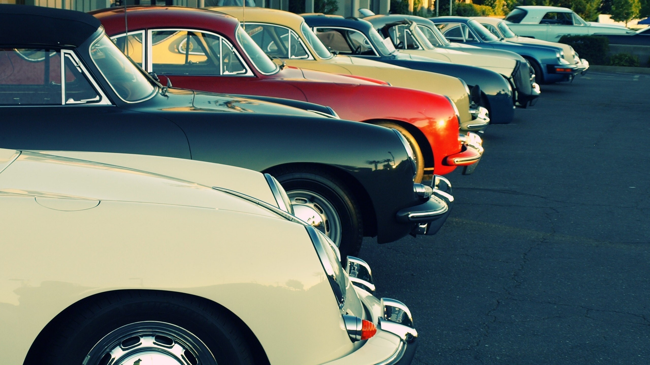Vintage And Classic Cars In Row Image HD Wallpaper