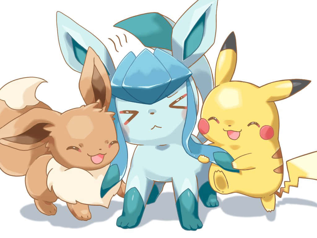 Cute Pikachu And Eevee Wallpaper
