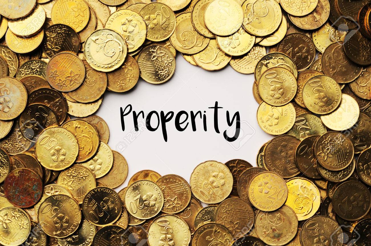 Background Of The Coins Malaysia With Word Prosperity In