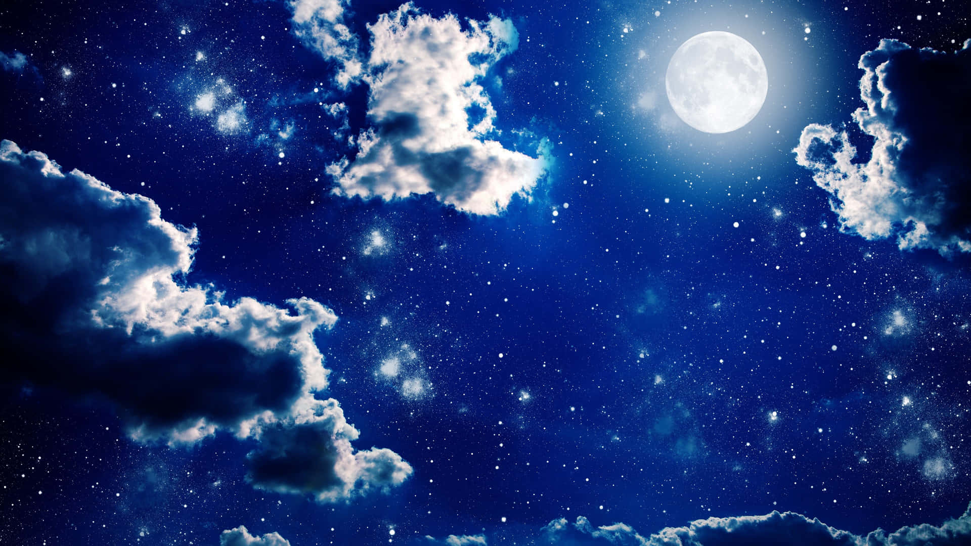 Night Sky Moon Wallpaper