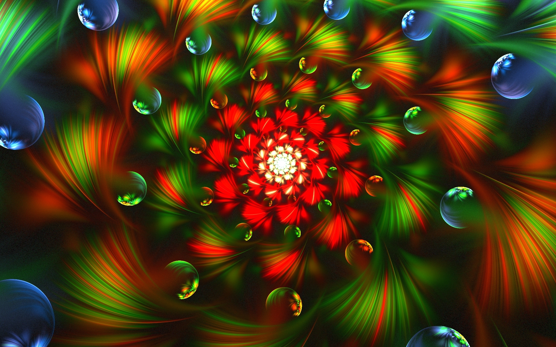 3d abstract fractal colorful bright wallpaper