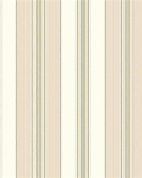 Waverly Classics Brown And Grey Lovers Lane Striped Wallpaper