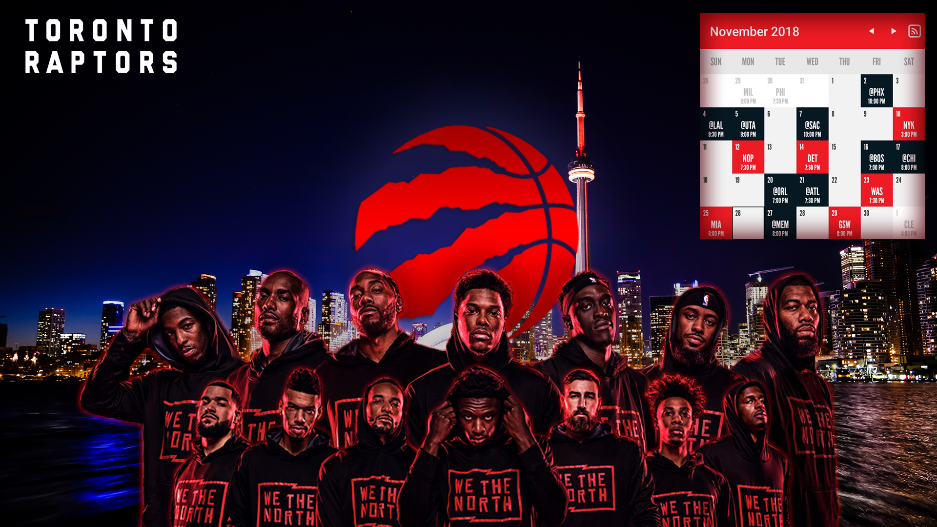 Raptors Wallpaper With November Schedule Without One In