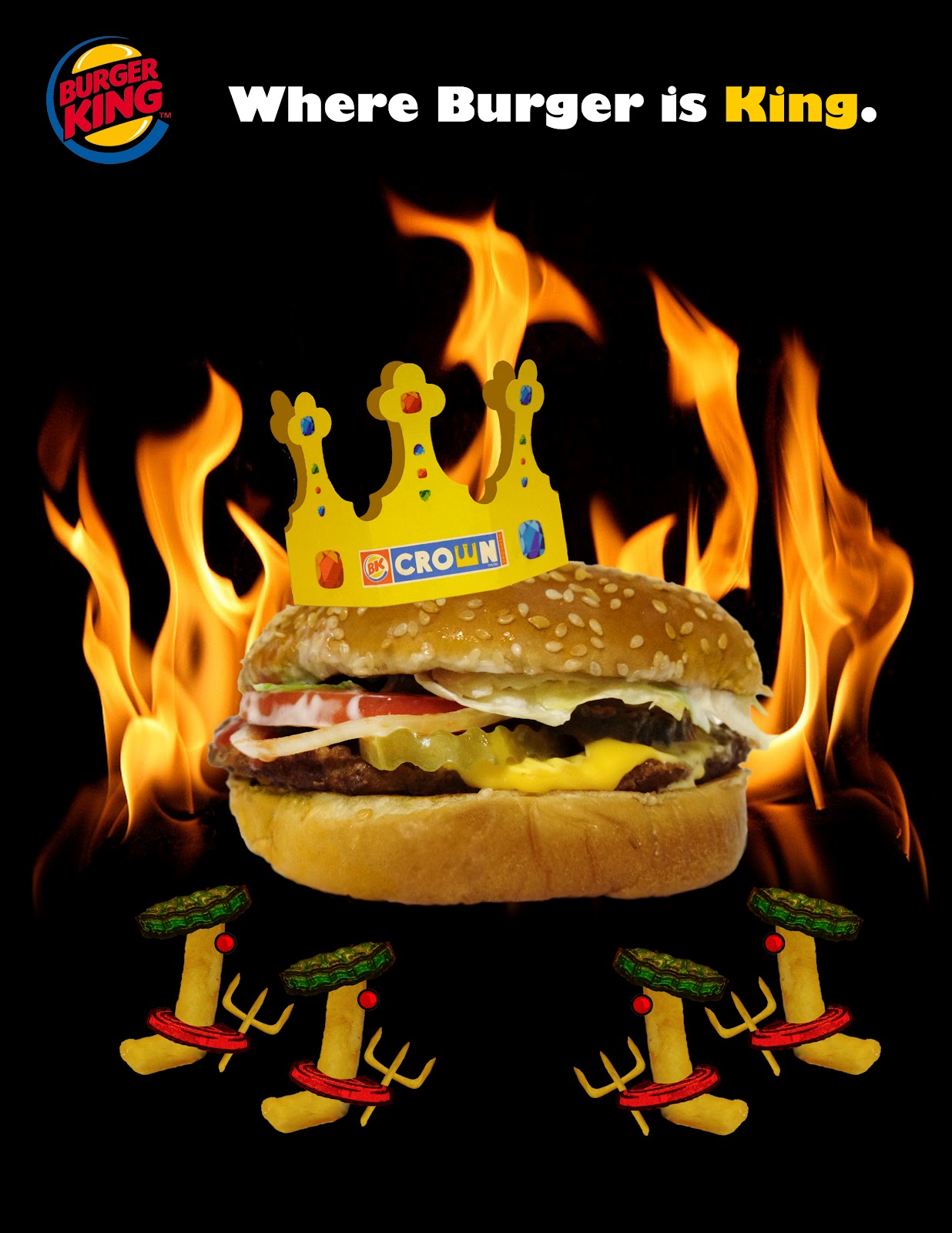 Burger King Collage Ad Allison Krupp Graphic Design Portfolio