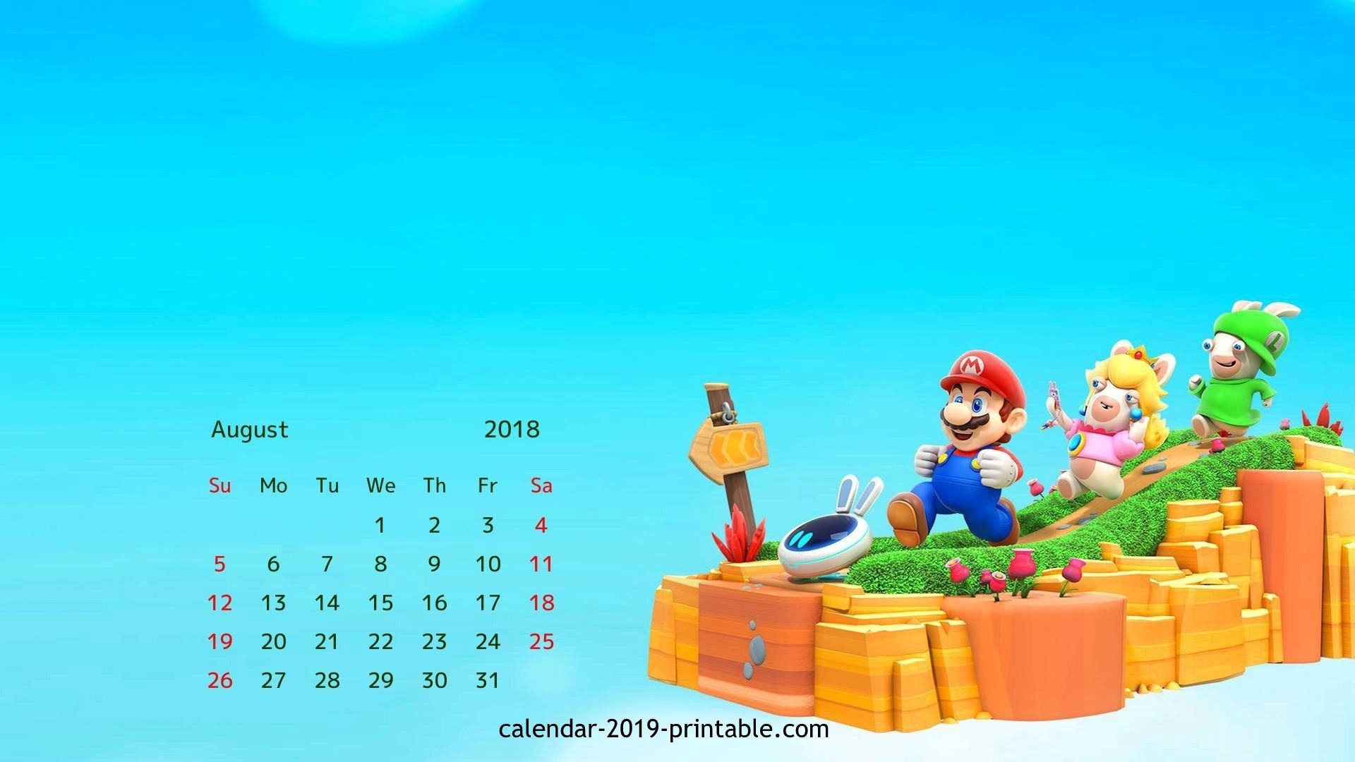 August Calendar HD Wallpaper