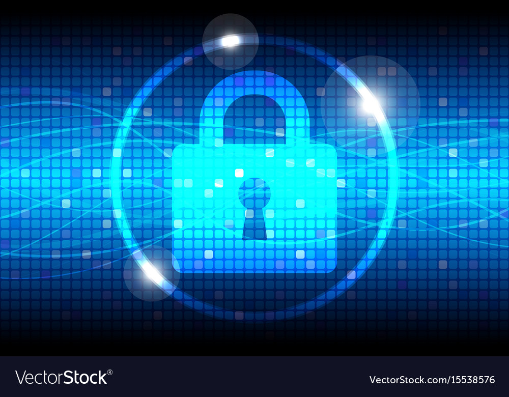 Inter Security Blue Abstract Background Vector Image