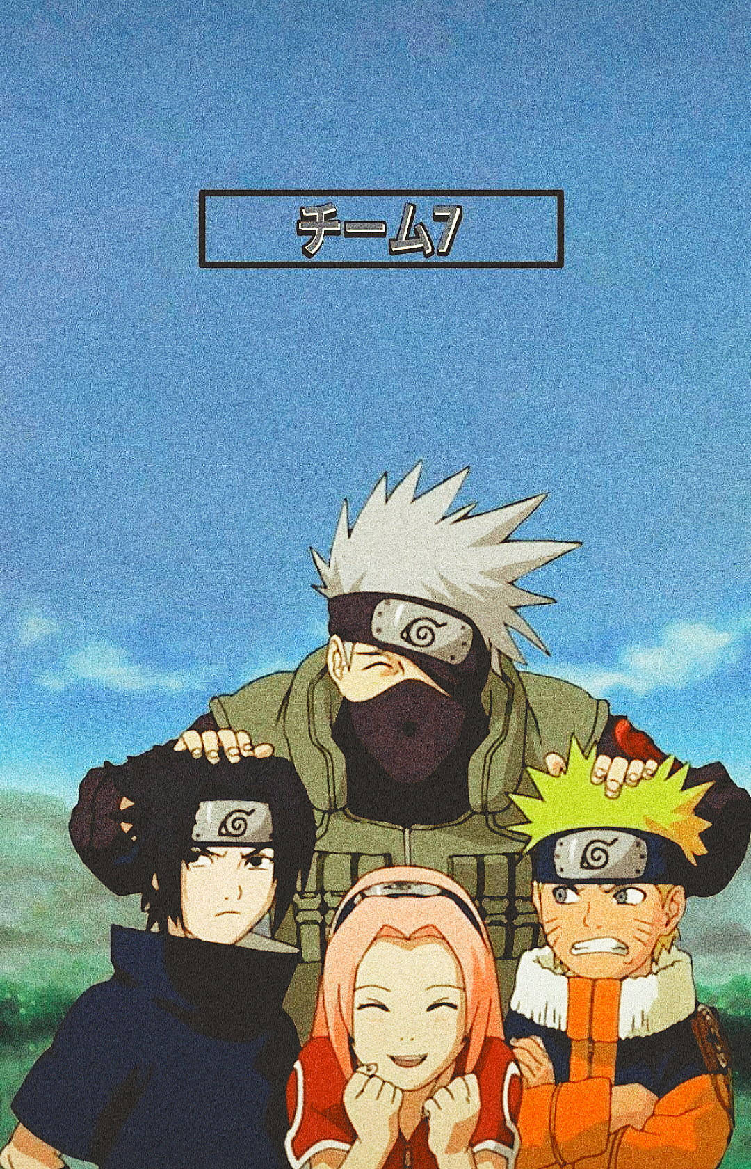 Grainy Team Naruto iPhone Wallpaper