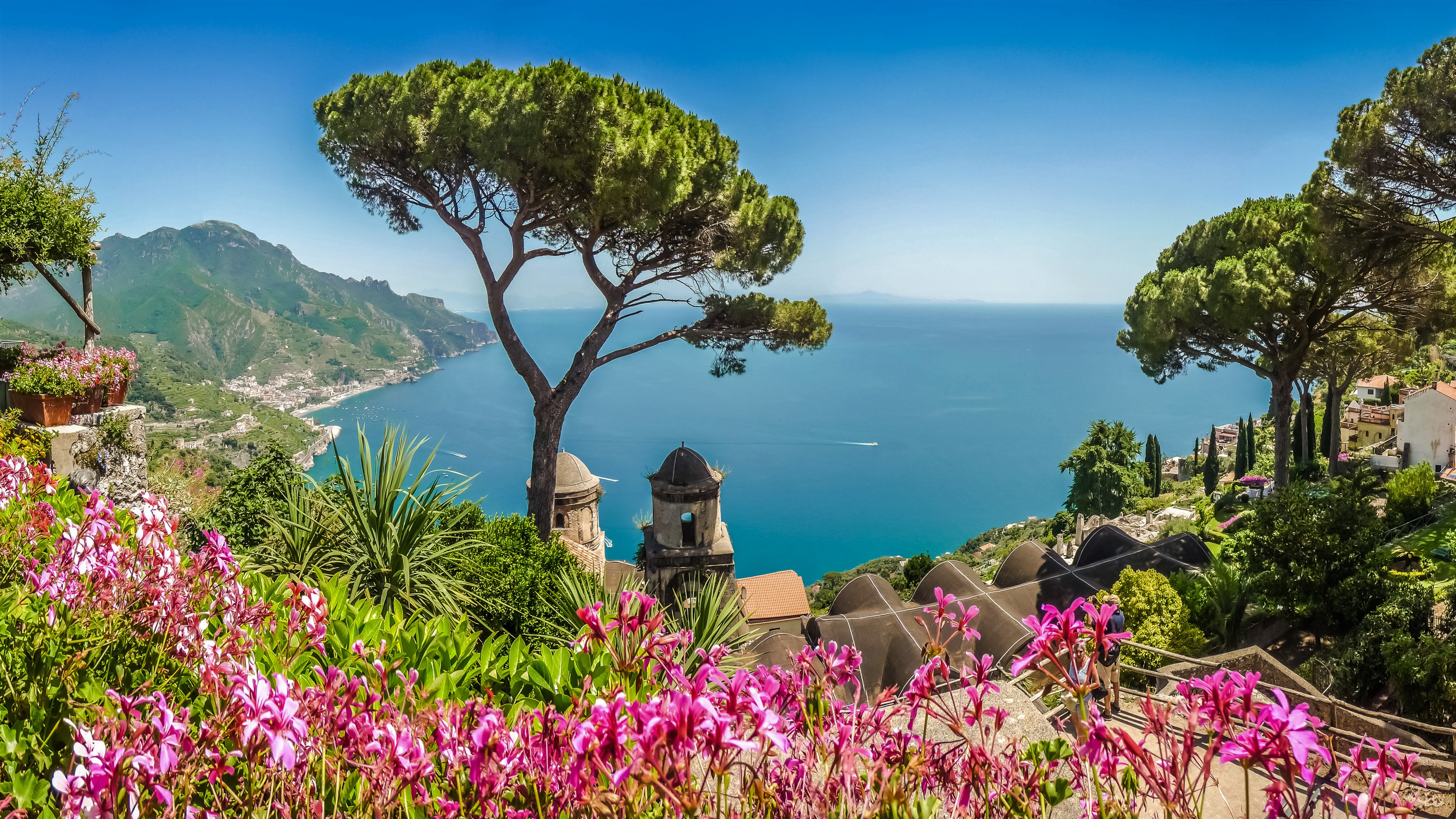 Amalfi Coast In Italy 4k Ultra HD Wallpaper Background Image