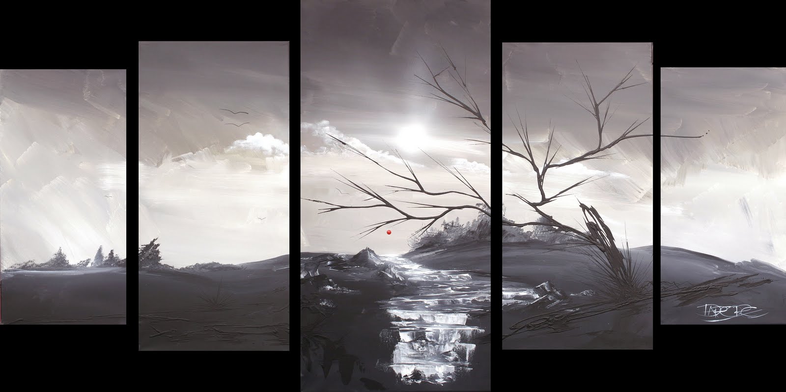 Abstract Landscape Modern Fine Art Paintings Wallpaper
