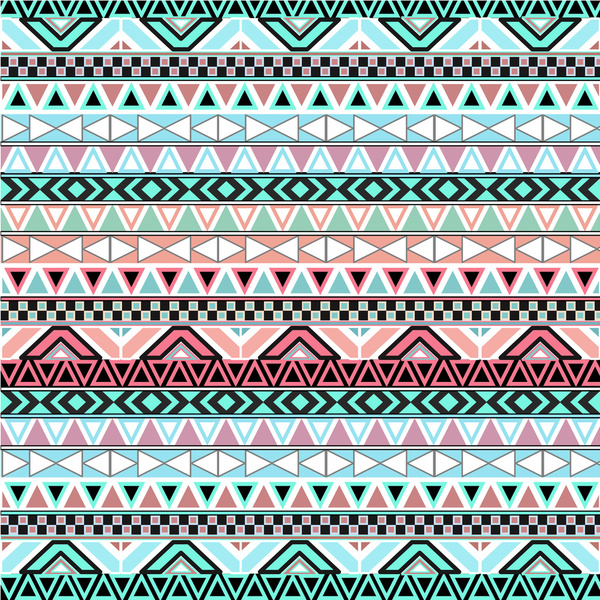 Pastel Me Andes Teal Pink Cute Abstract Aztec Pattern Art Print By