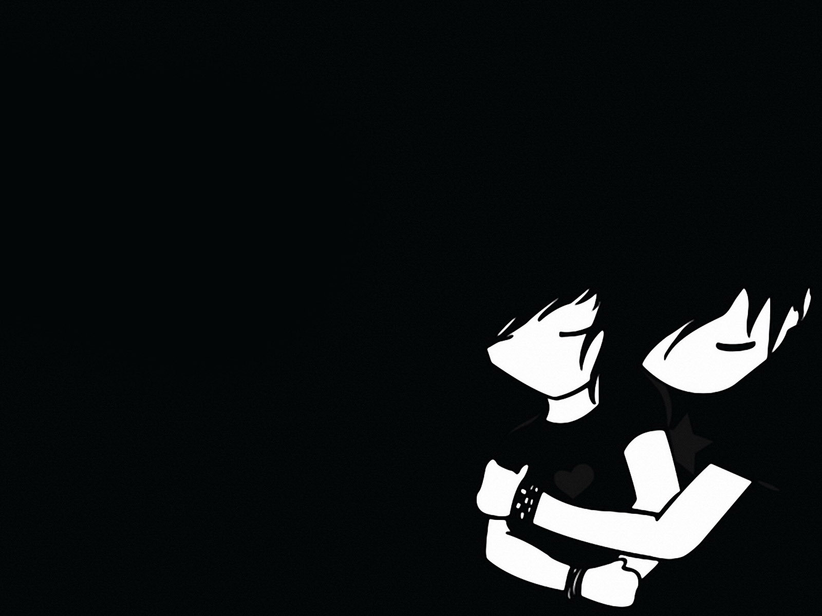 Emo Boy And Girl Wallpaper Stock Photos