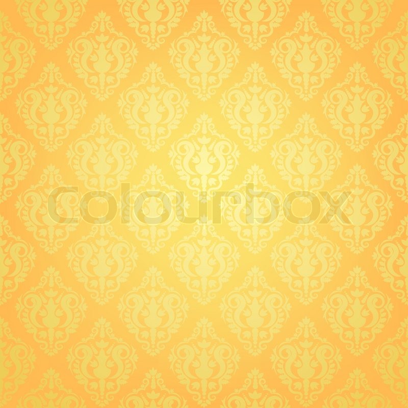 Yellow Wallpaper On Stock Vector Of Pattern