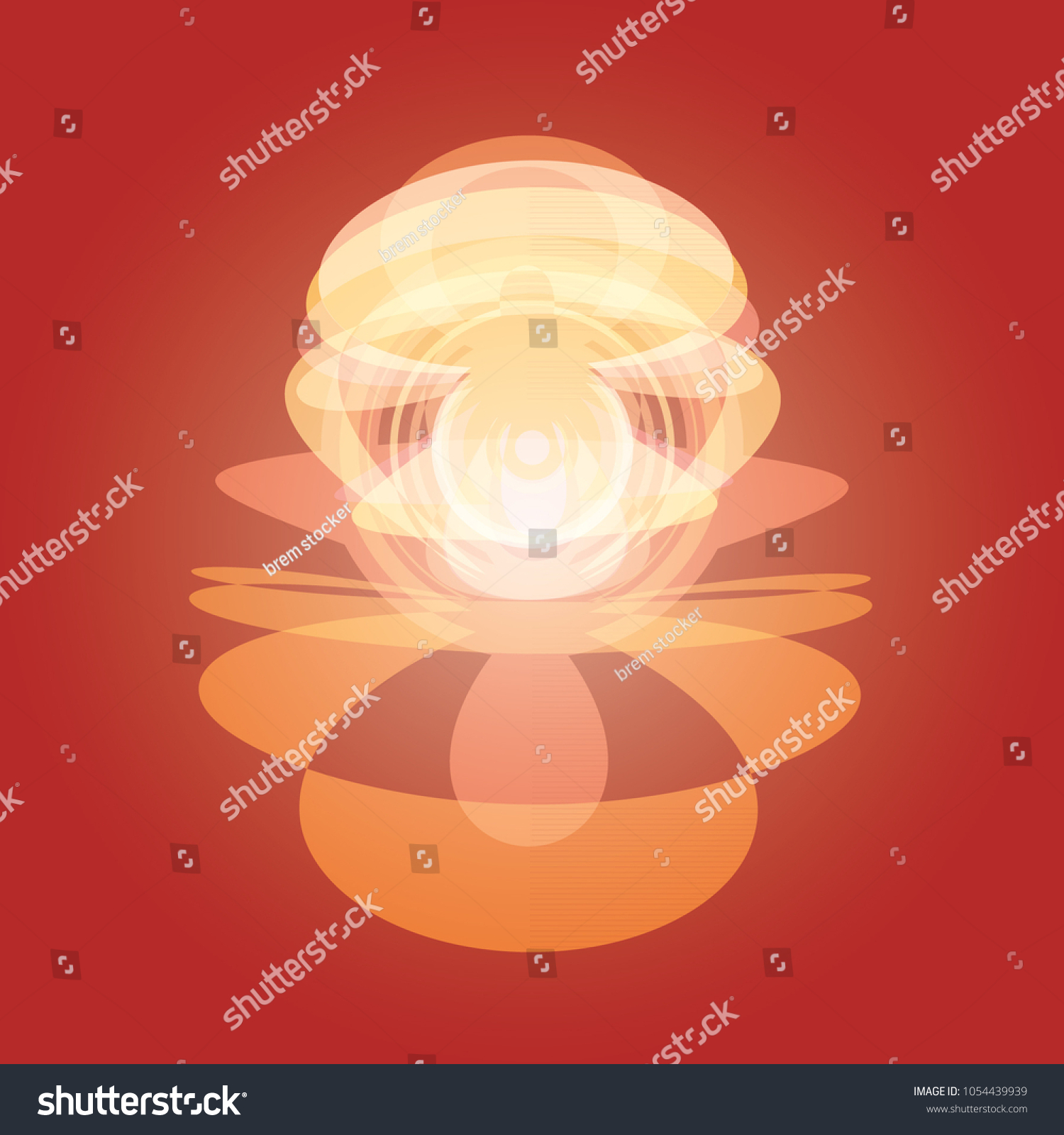 Anomaly Explosion Abstract Background Bright Power Stock Vector