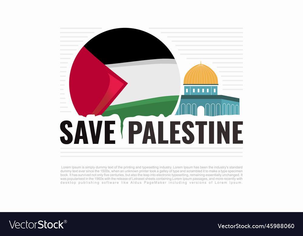 Free download Save palestine free flag wallpaper Royalty Free Vector