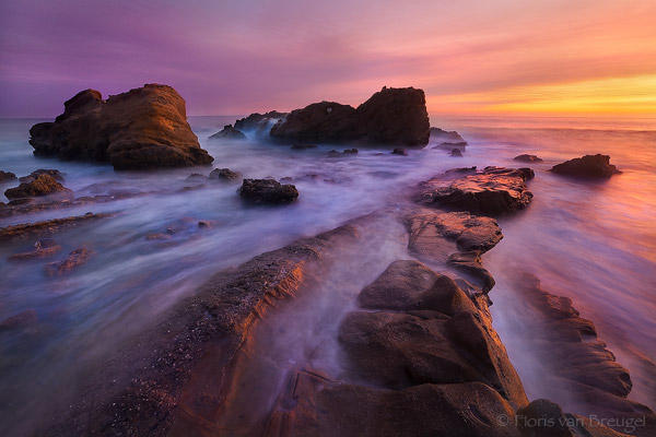California Coastal Sunset Beaches Beautiful Wallpaper