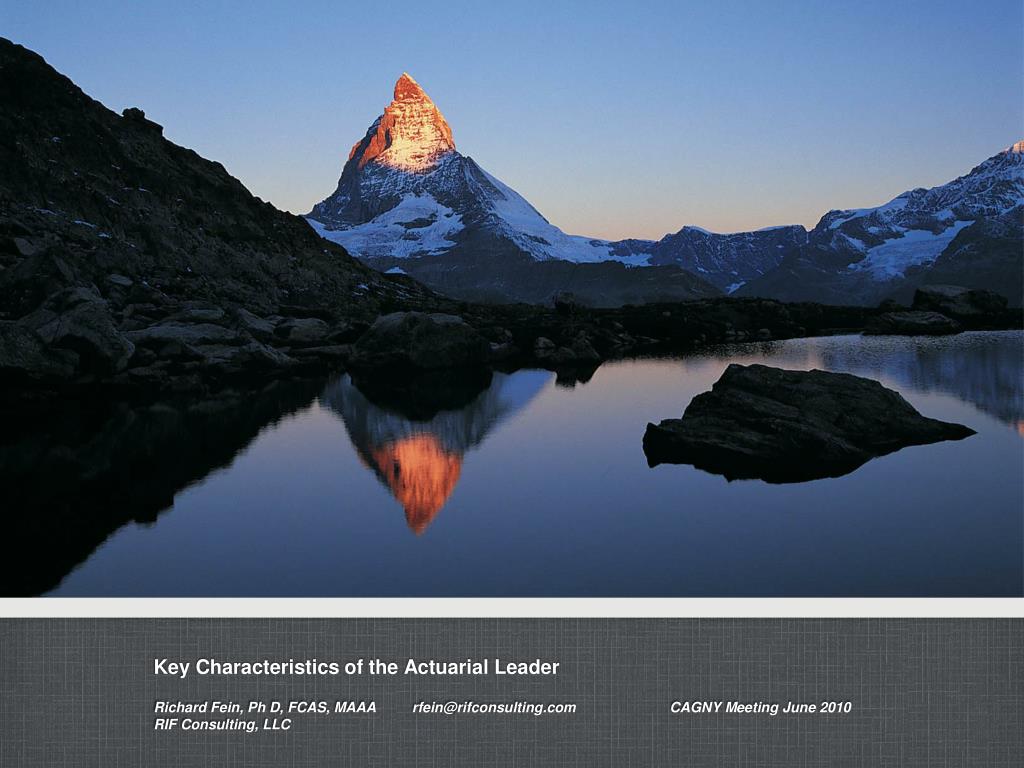 Ppt Key Characteristics Of The Actuarial Leader Powerpoint