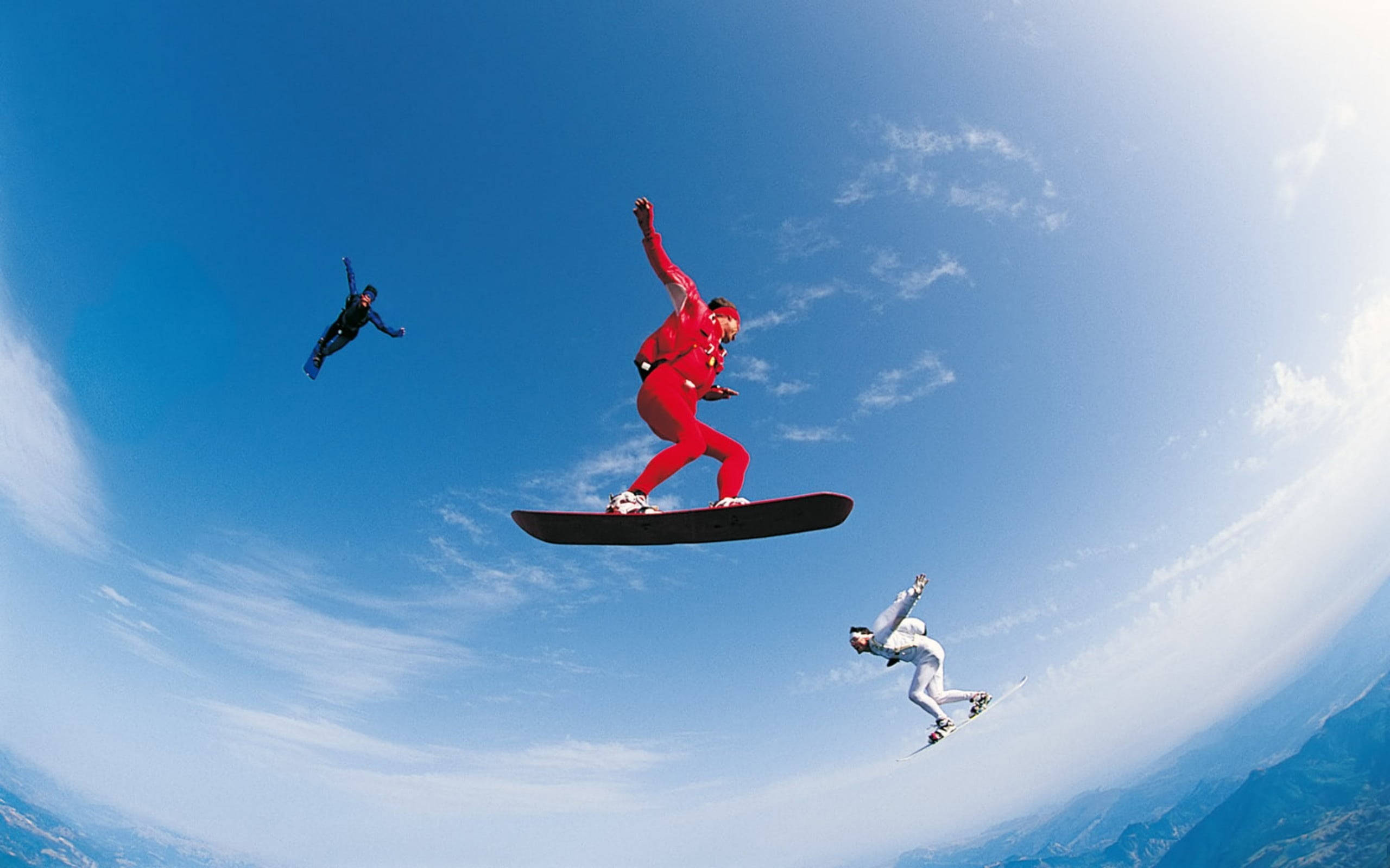 Extreme Sports Sky Surfing Group Wallpaper