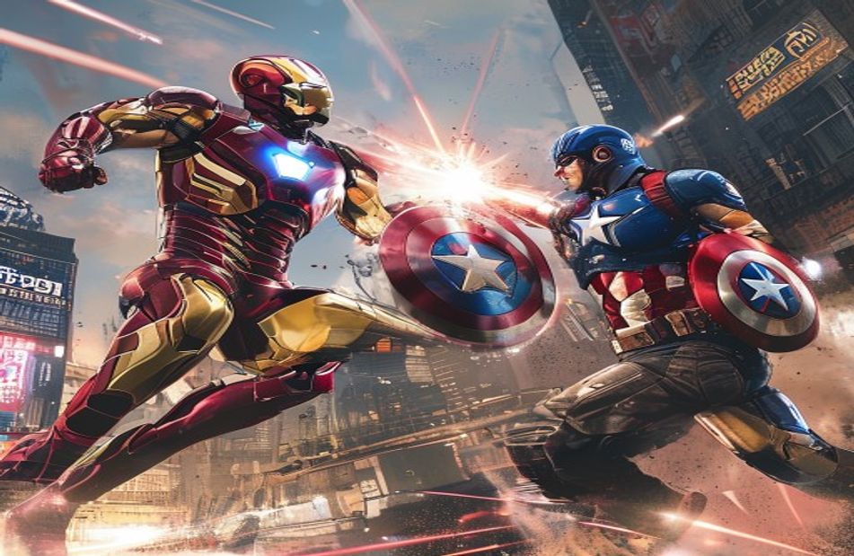 Iron Man Vs Captain America Wallpaper
