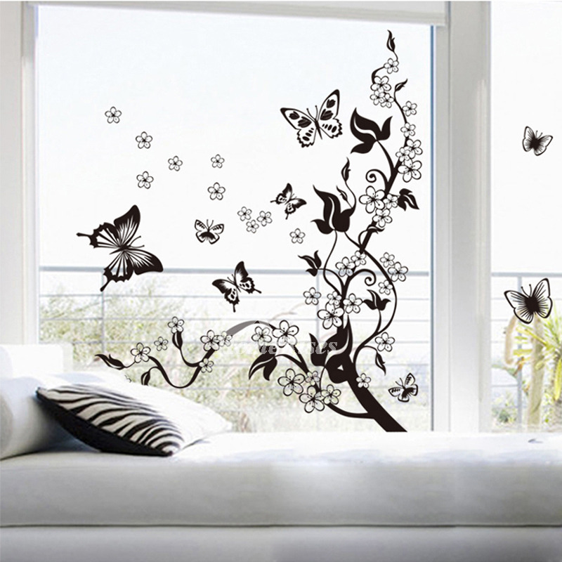 Decorative Wall Stickers For Living Room Butterfly Tree Animal Flower