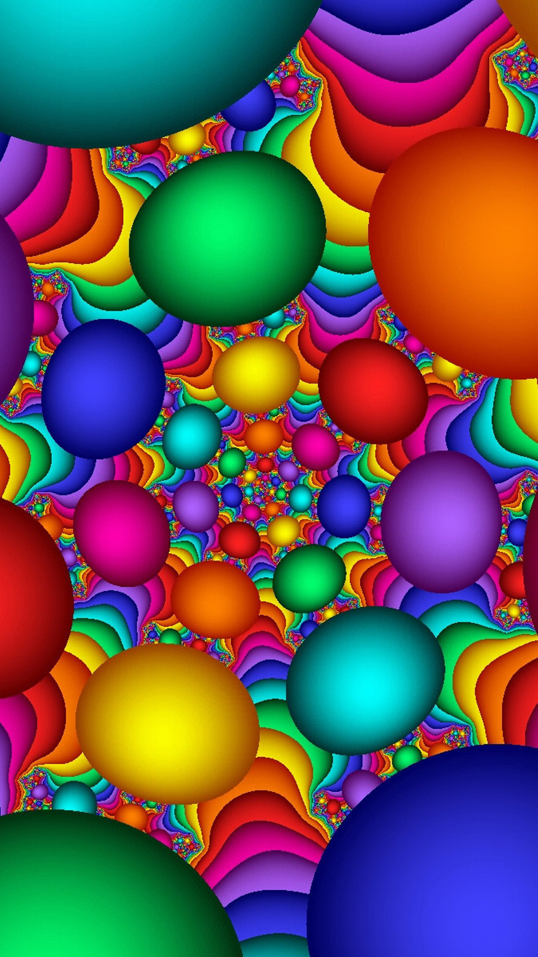 3d Color Balls Wallpaper Colorful Balloons Background HD