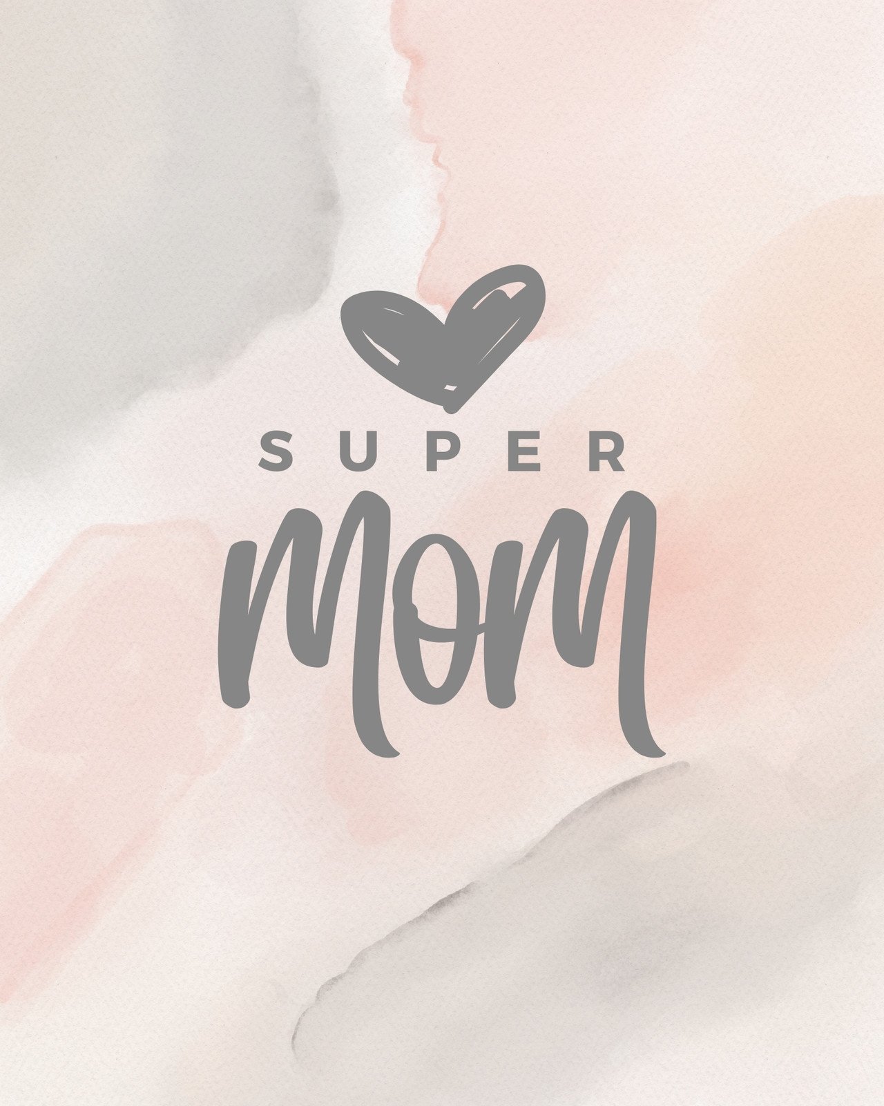 Beige Pink Watercolor Super Mom S Print 3ulu1hy1ppw Wallpaper