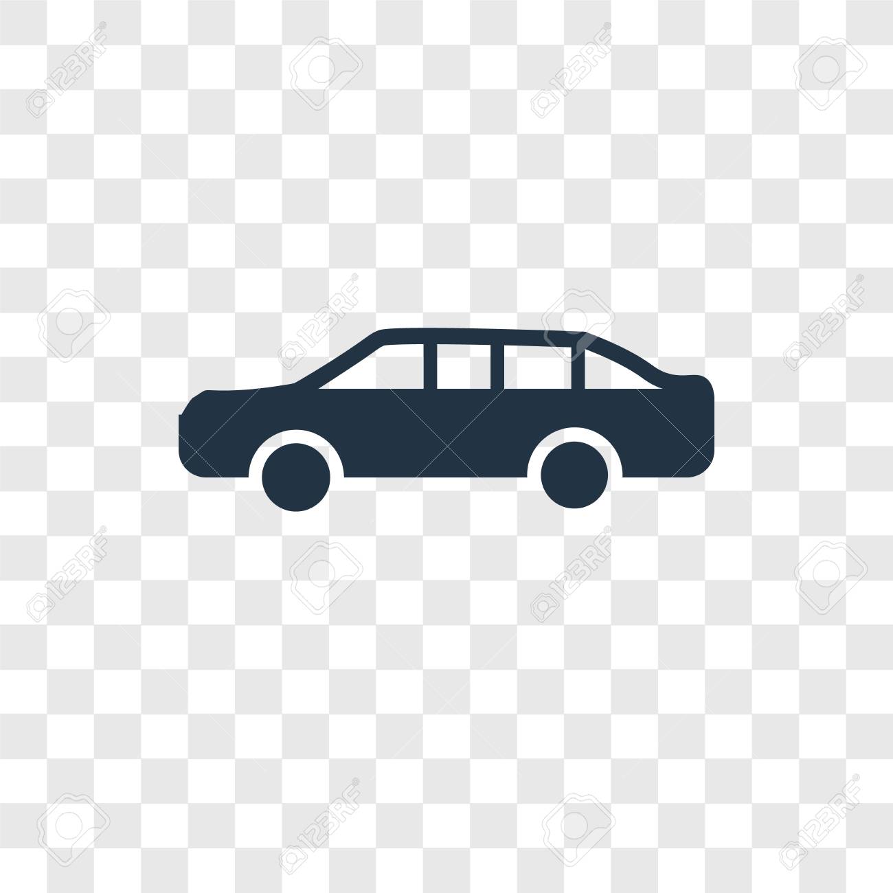 Limousine Vector Icon Isolated On Transparent Background