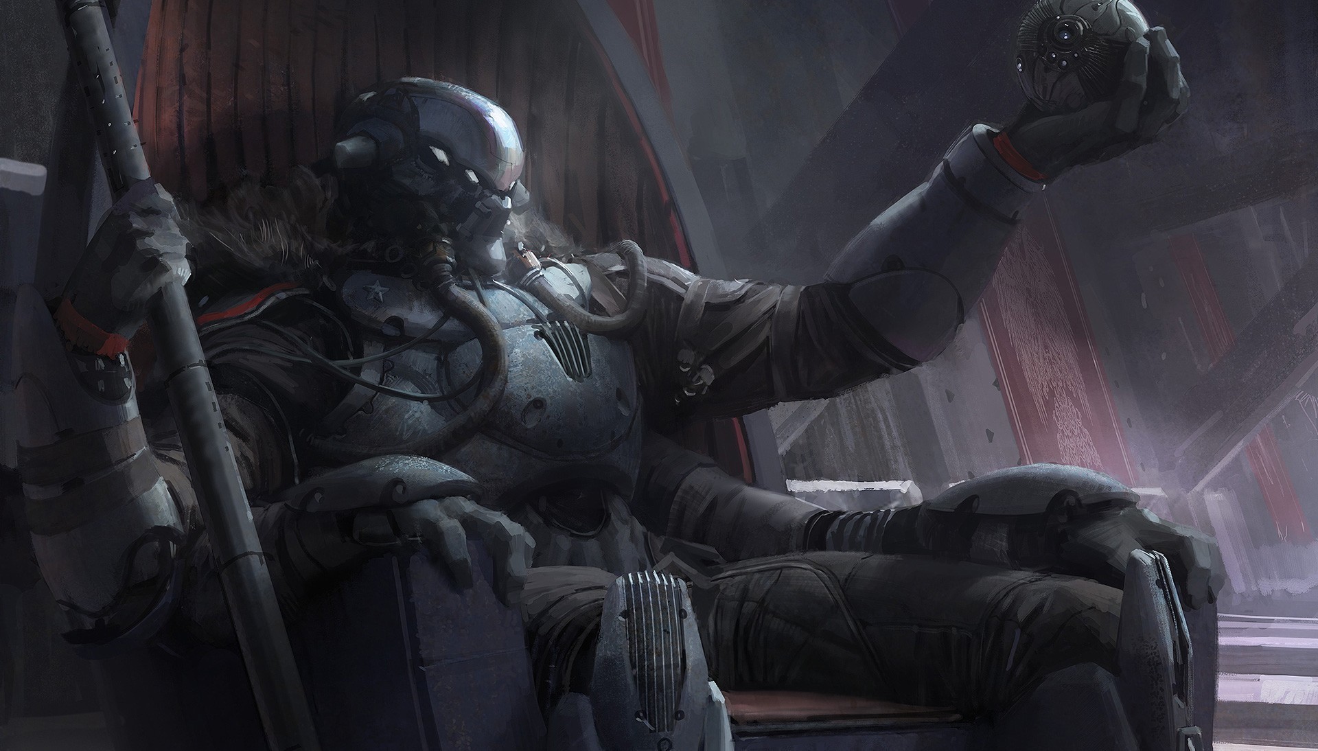 Destiny Game Sci Fi Warrior Robot Cyborg Wallpaper Background