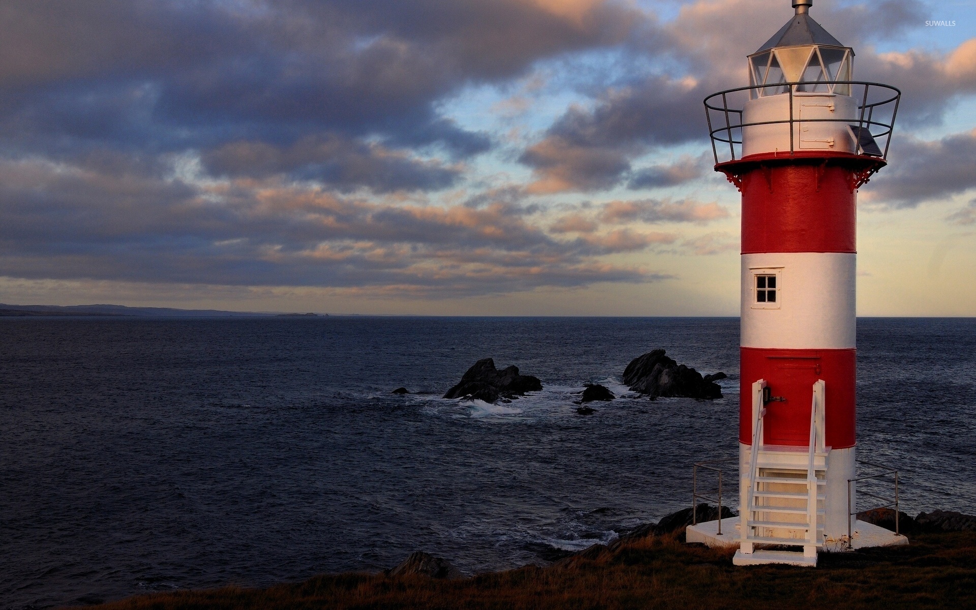 White And Red Lighthouse Wallpaper World