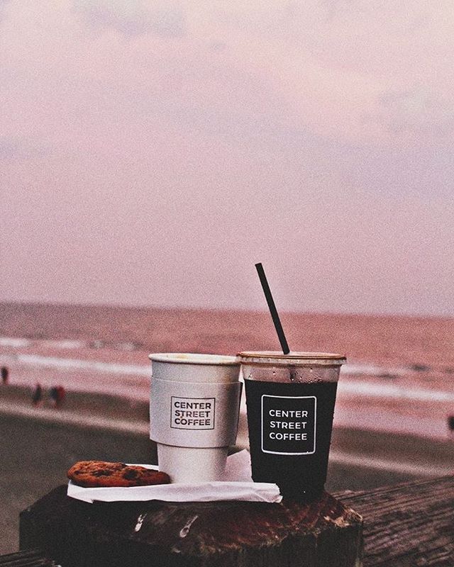 Beach Coffee iPhone Wallpaper Idea
