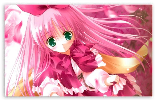 Cute Pink Anime Wallpaper