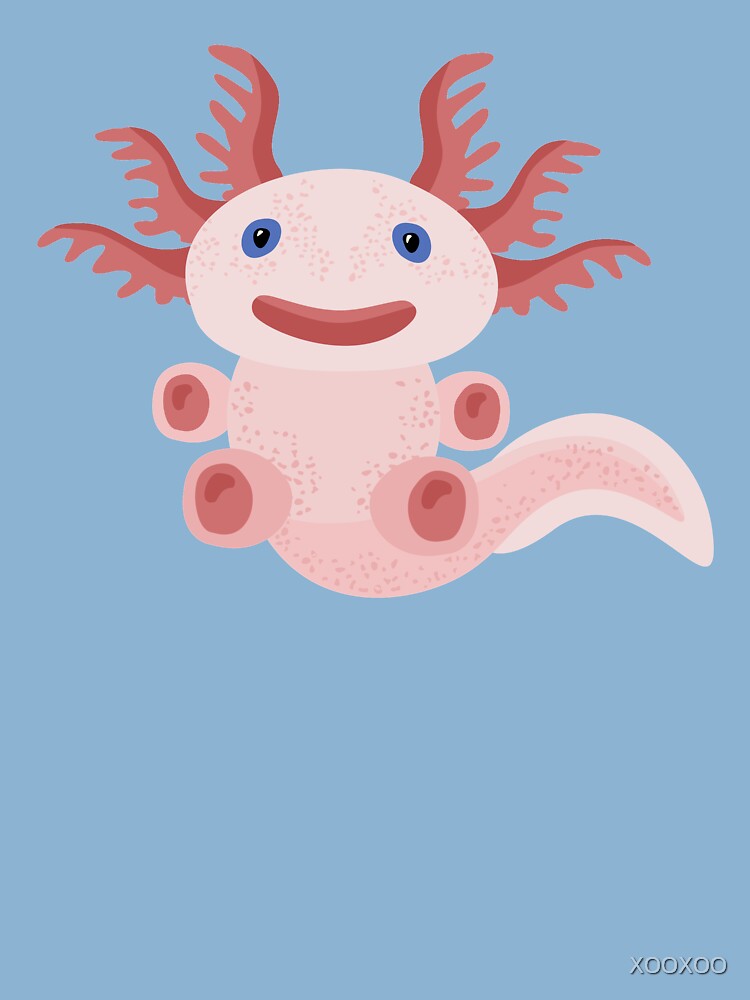 Axolotl On Black Background Baby One Piece By Xooxoo