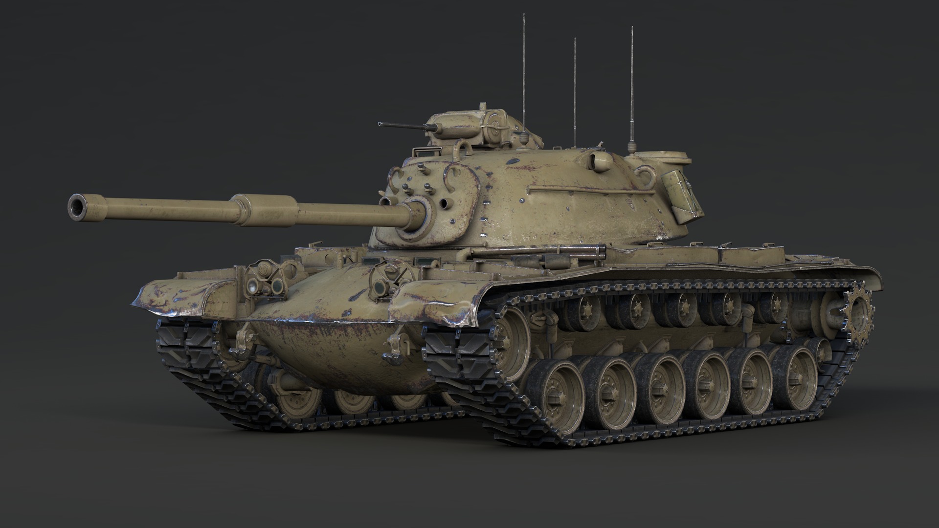 Wallpaper Render Tank Wot Patton M48 Section