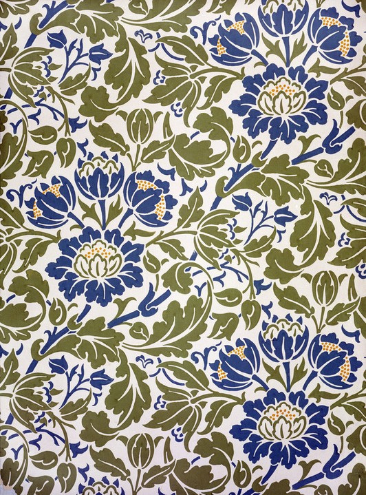 Flowering Scroll Wallpaper Design By William Artmastered