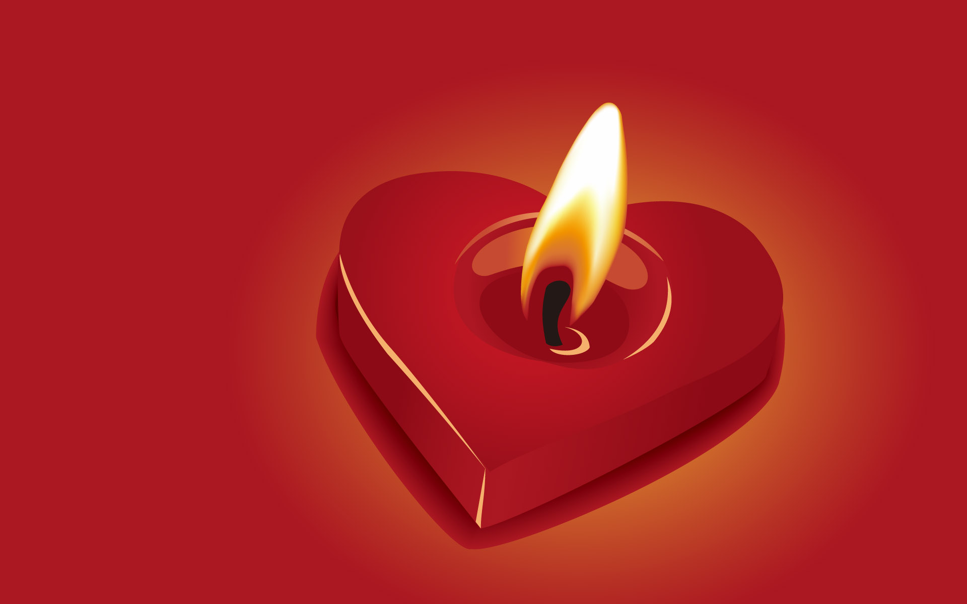 Ijubav Love Heart Red Fire Wallpaper