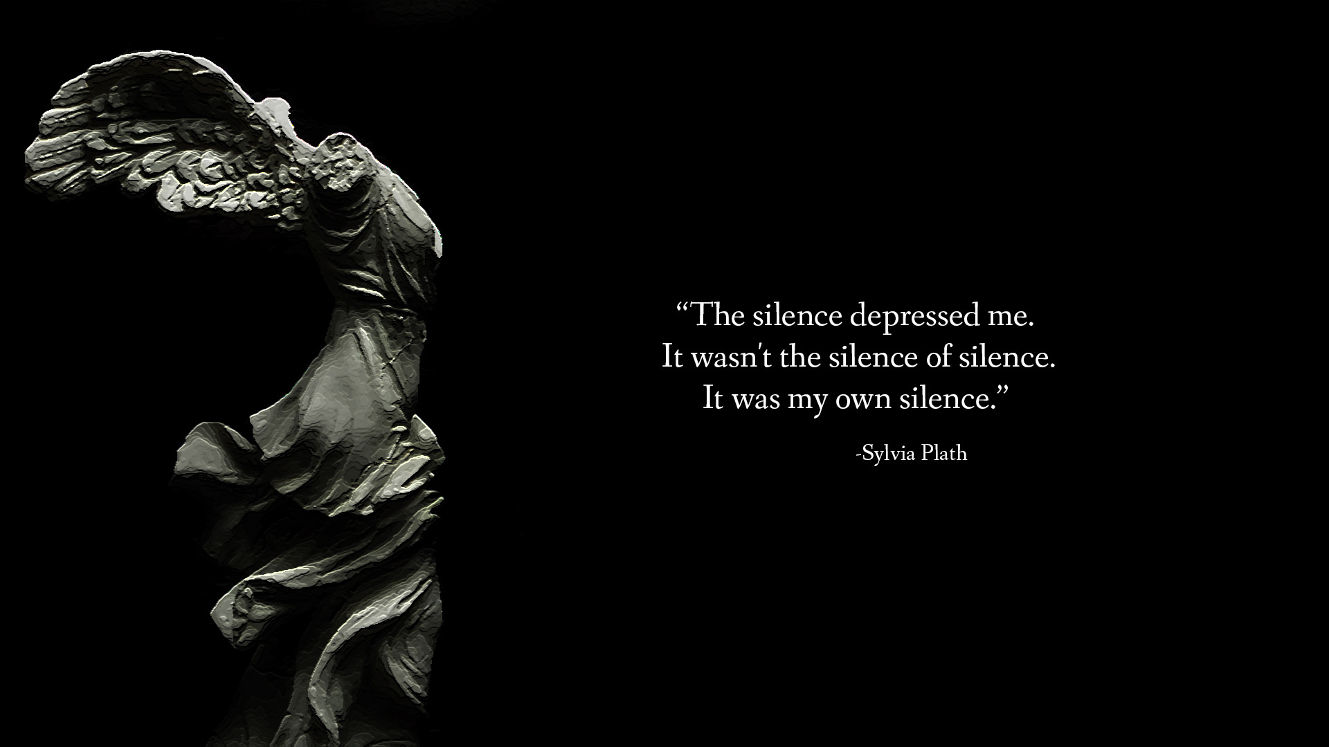 Sylvia Plath On Depression Quote HD Wallpaper