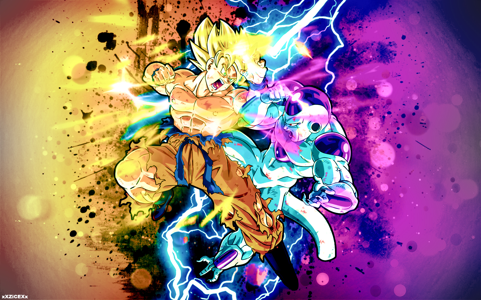 Ssj Goku Vs Frieza Wallpaper By Xxzicexx