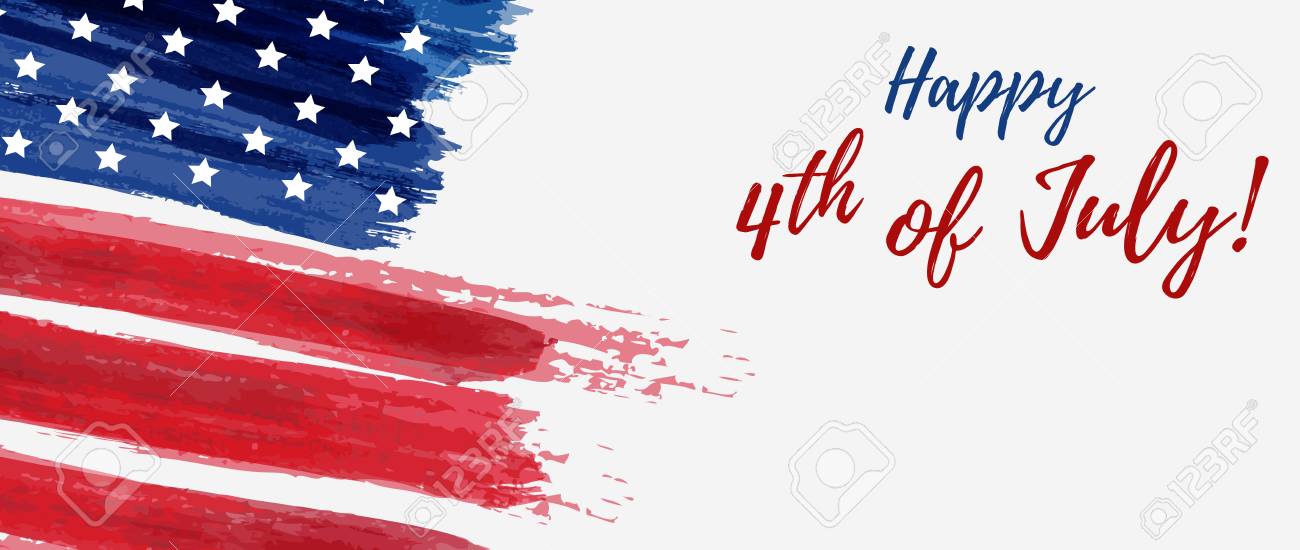 Usa Independence Day Background Happy 4th Of July Vector