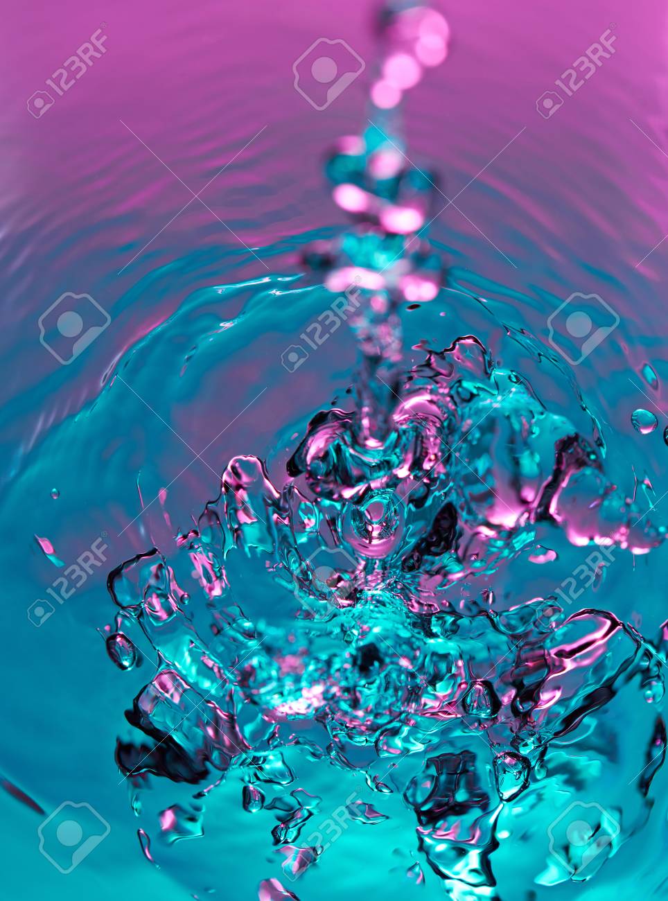 Absract Colorful Wallpaper Background Clear Water Splash Frozen