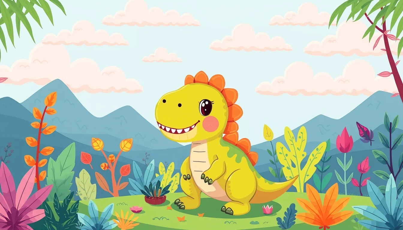 Cute Dinosaur Background