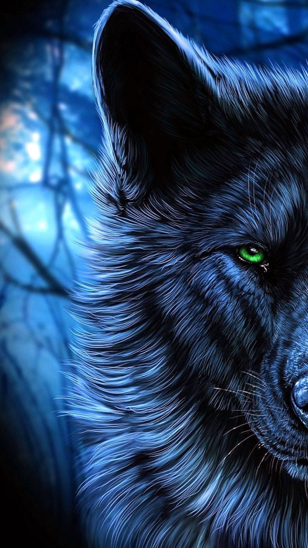 Black Wolves With Blue Eyes Wallpaper Wolf Pro