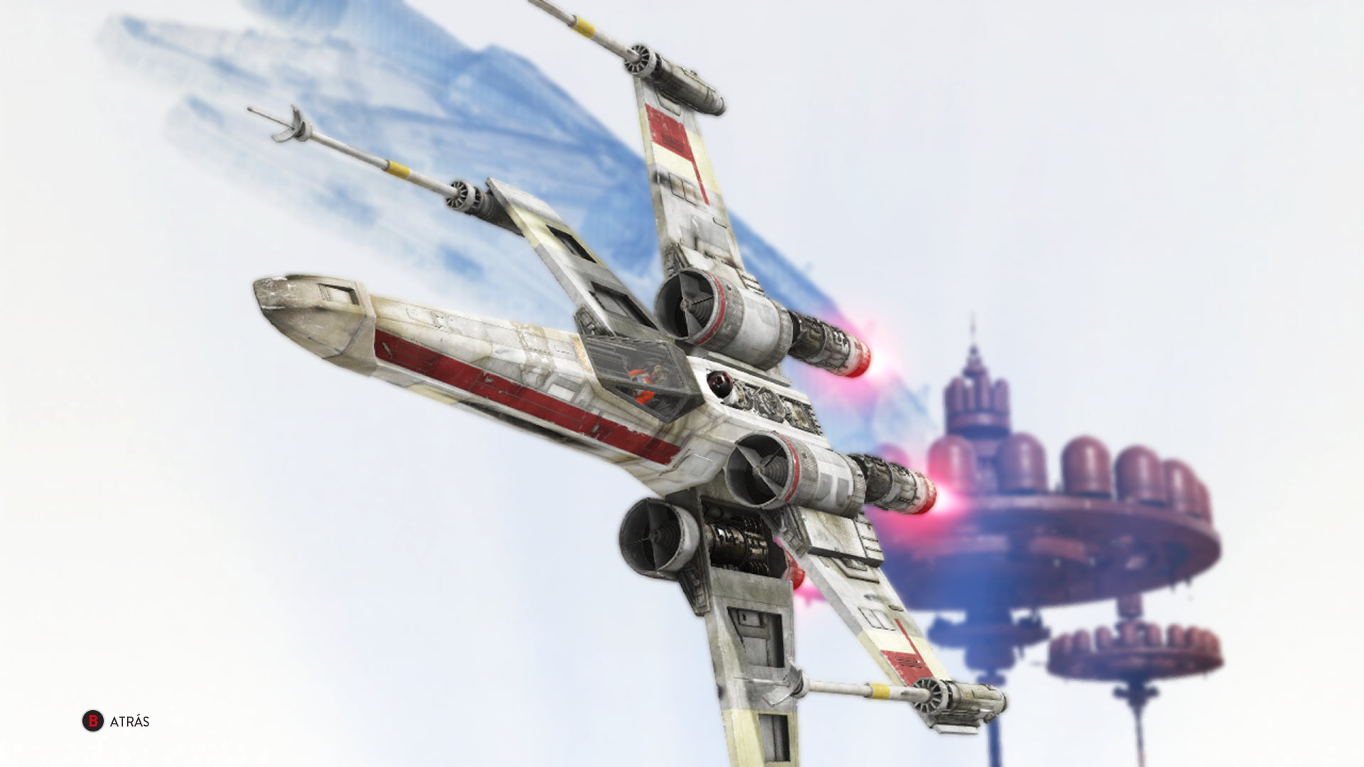 White And Red Star Wars Fighter Plane