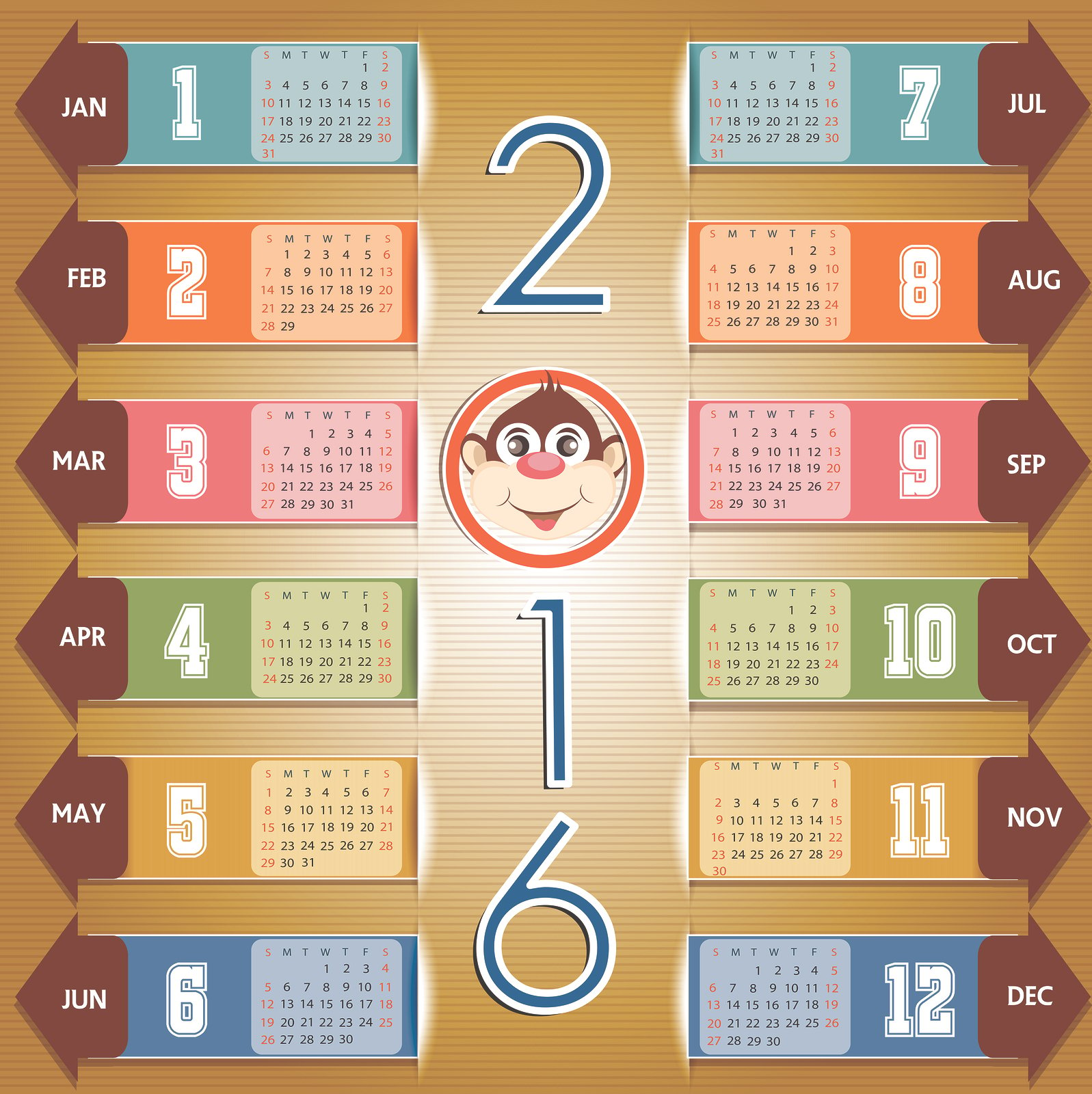 2016 Year Calendar Wallpaper Download 2016 Calendar by Month 1597x1600