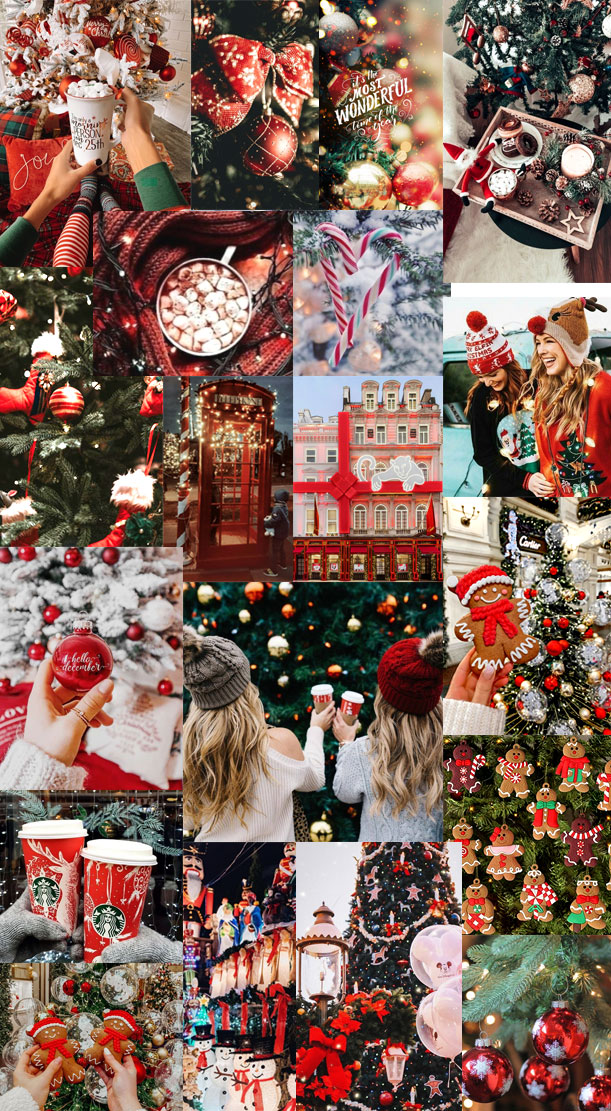 Christmas Wallpaper Collages Red Collage Idea