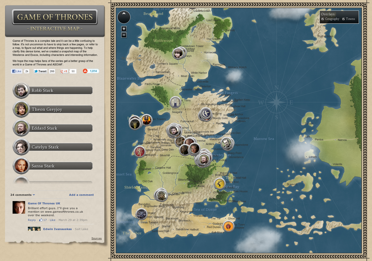 Of Thrones Family Tree Game Interactive Map Title