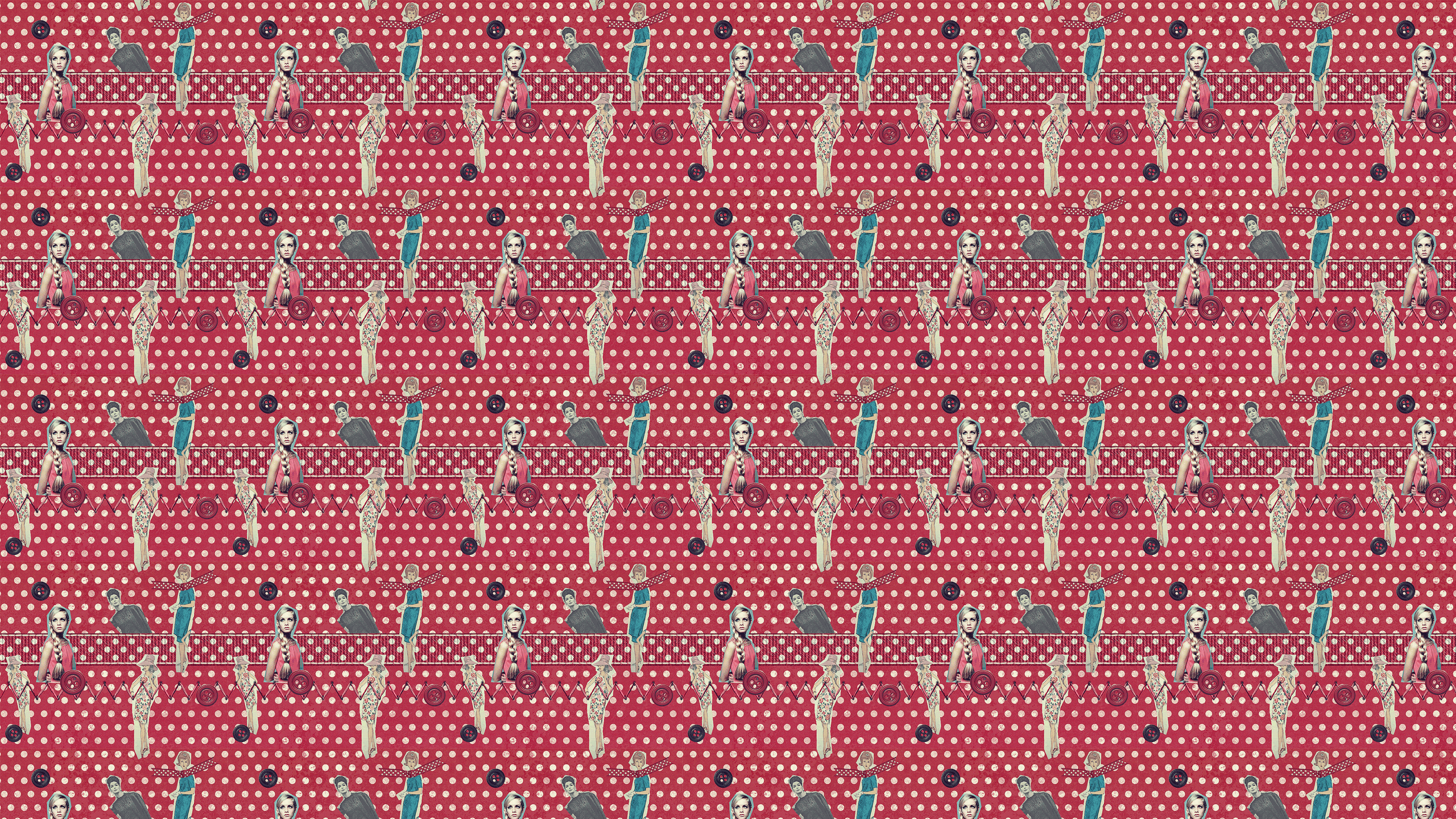 This Vintage Fabric Desktop Wallpaper Is Easy Just Save The