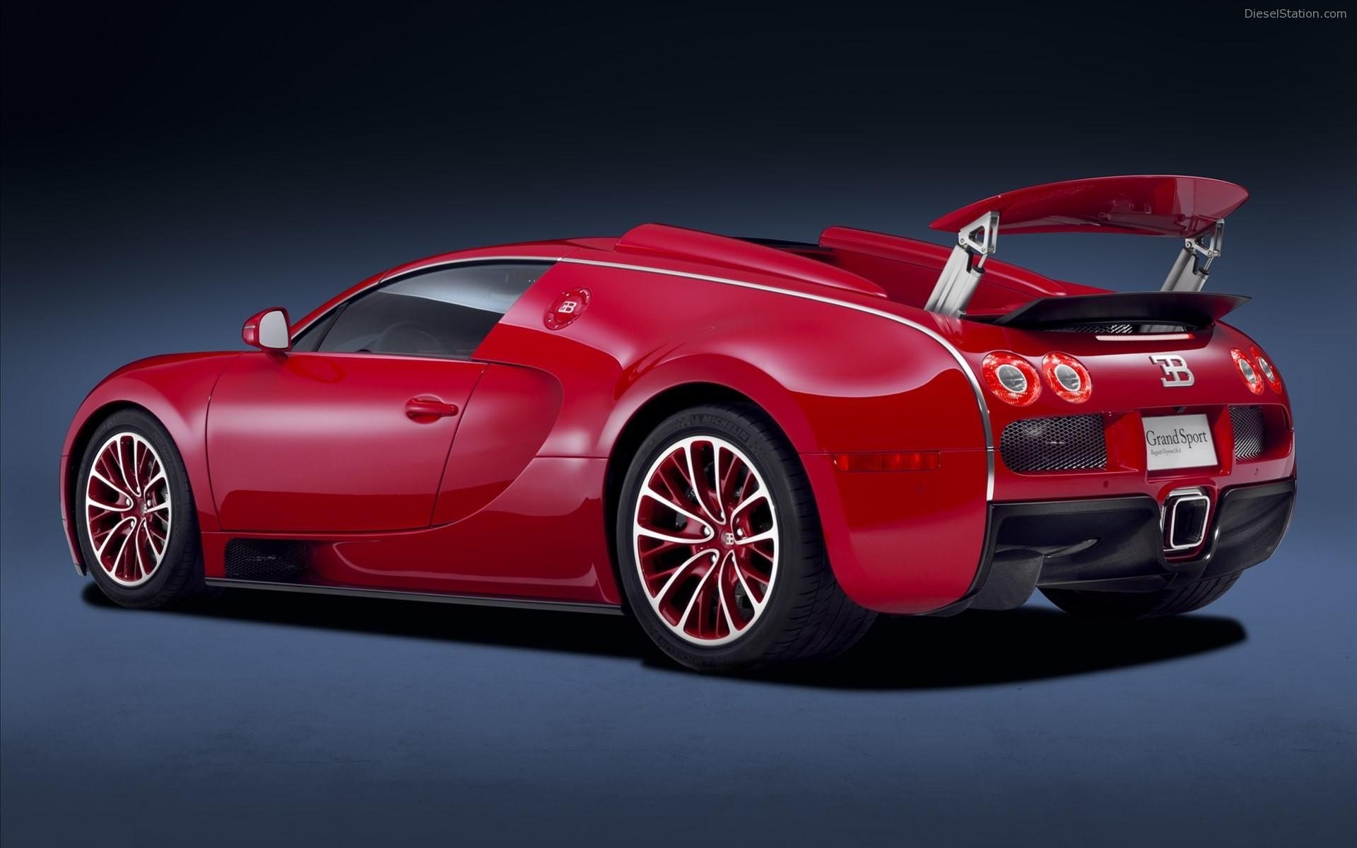 Red Bugatti Veyron Grand Sport Car Wallpaper HD