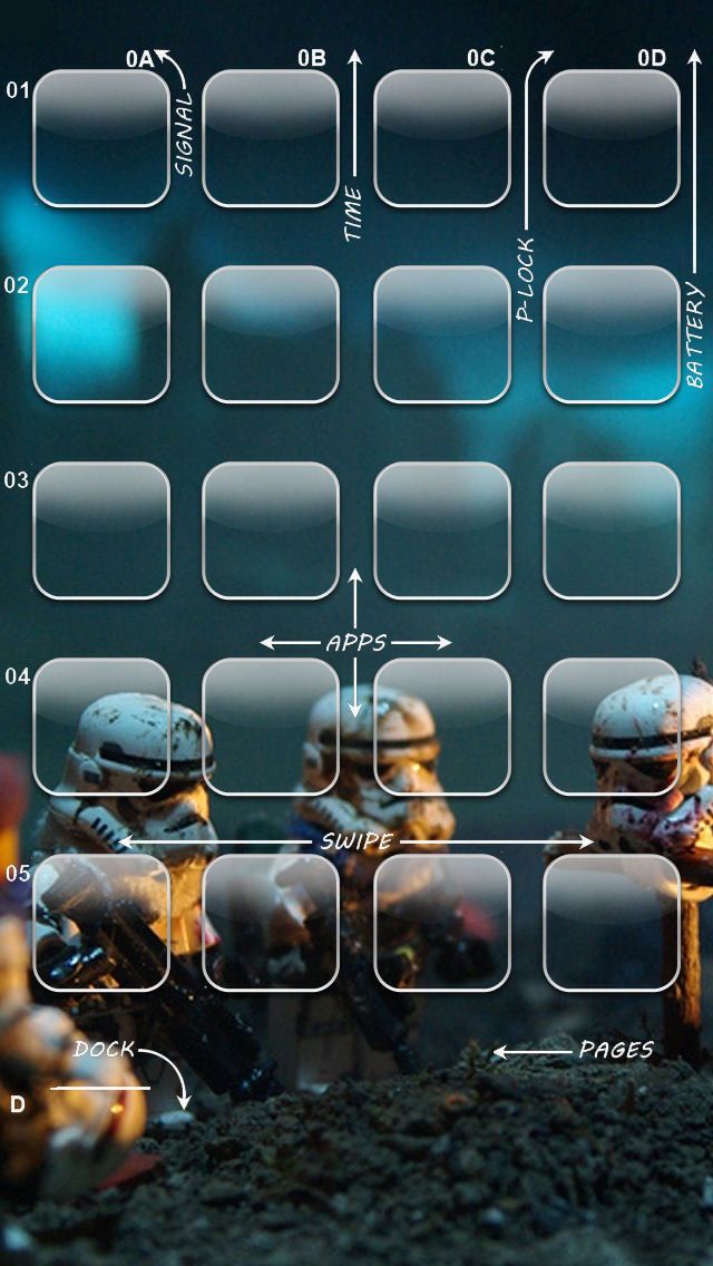 Star Wars iPhone Icon Wallpaper 55s