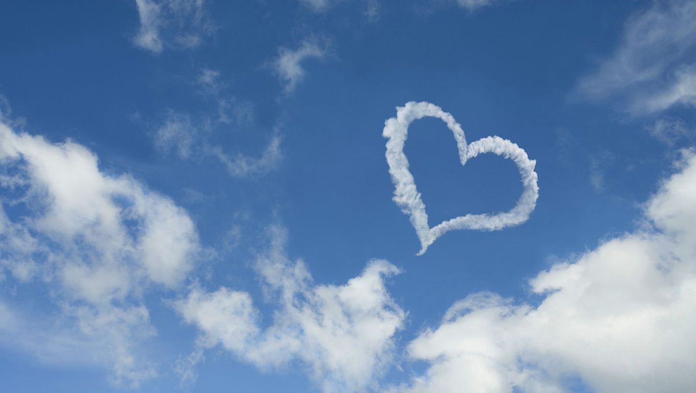 Heart shaped cloud Widescreen Wallpaper   5307