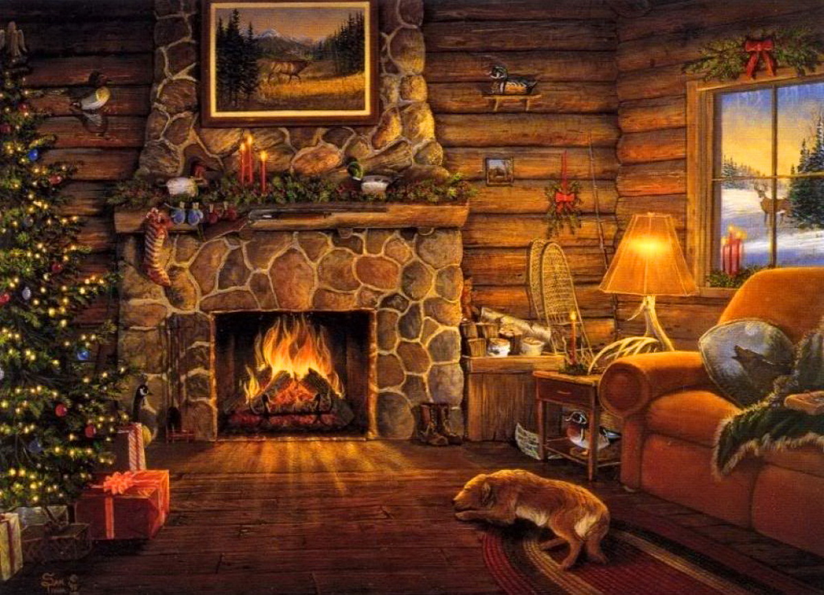 Cozy Christmas Home Wallpaper