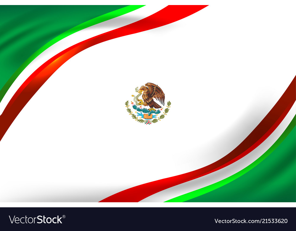 Mexico Flag Background Royalty Vector Image